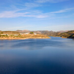 ... mein erster Bilck über den mächtigen See von der Staumauer aus